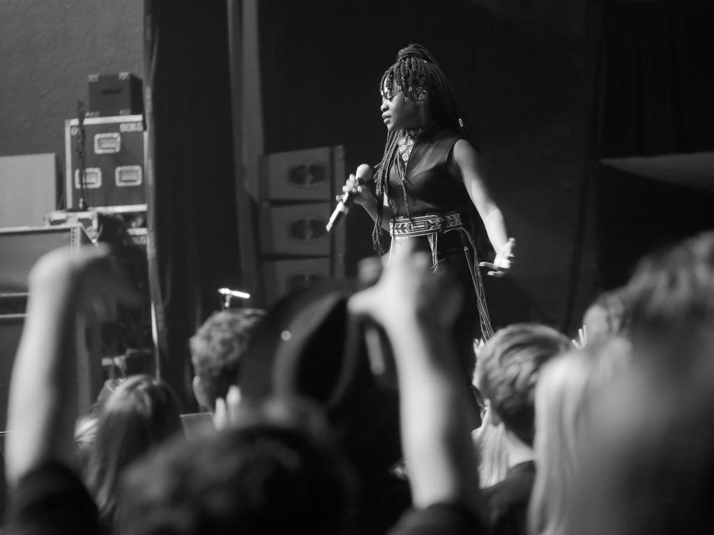 Sampa The Great performs at Dark Mofo's Night Mass at the Odeon Theatre. Picture: PATRICK GEE