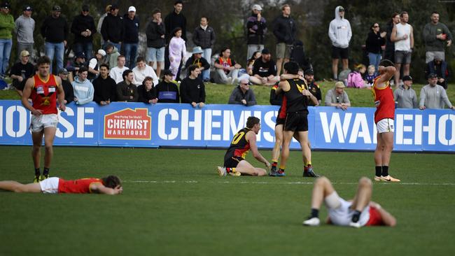 Siren: Heaven for Cheltenham, heartbreak for Dingley. Picture: Andrew Batsch