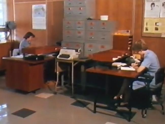 The WA Police Missing Persons Bureau in 1979. Picture: Supplied