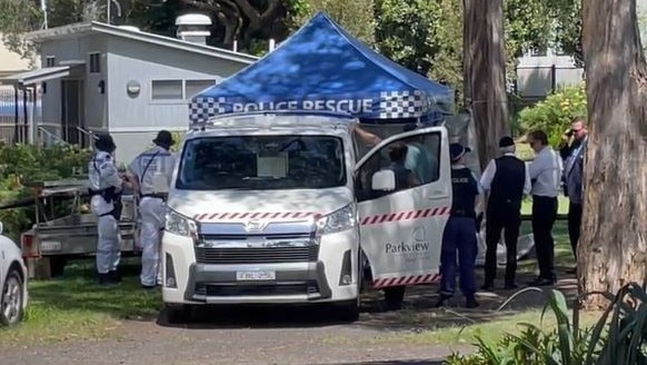 The crime scene at Evans Head. Picture: Savannah Pocock
