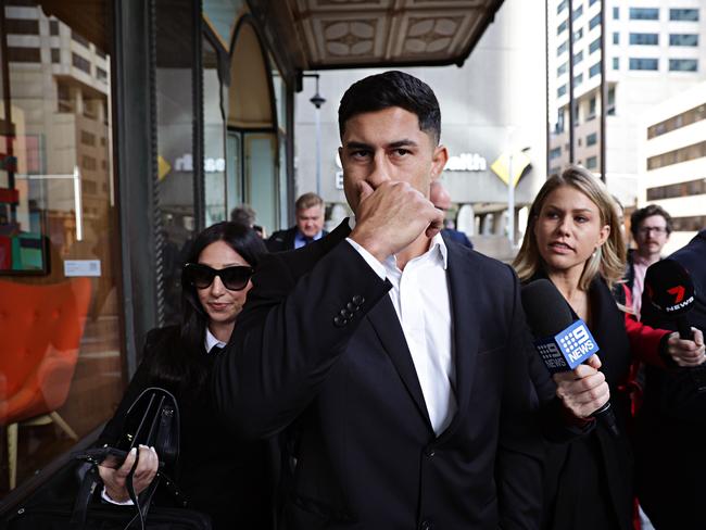Parramatta player Dylan Brown leaving Downing centre court. Picture: Adam Yip