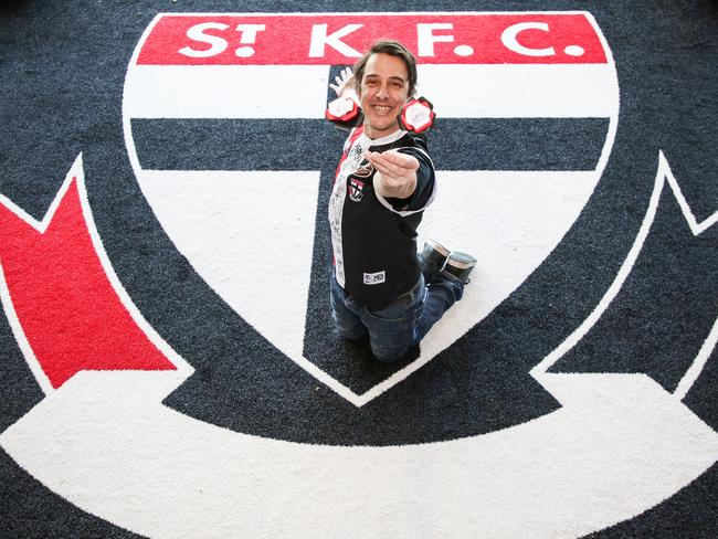 Samuel Johnson and the St Kilda Football Club will be fundraising for the Love Your Sister charity. Picture: Supplied/Corey Scicluna