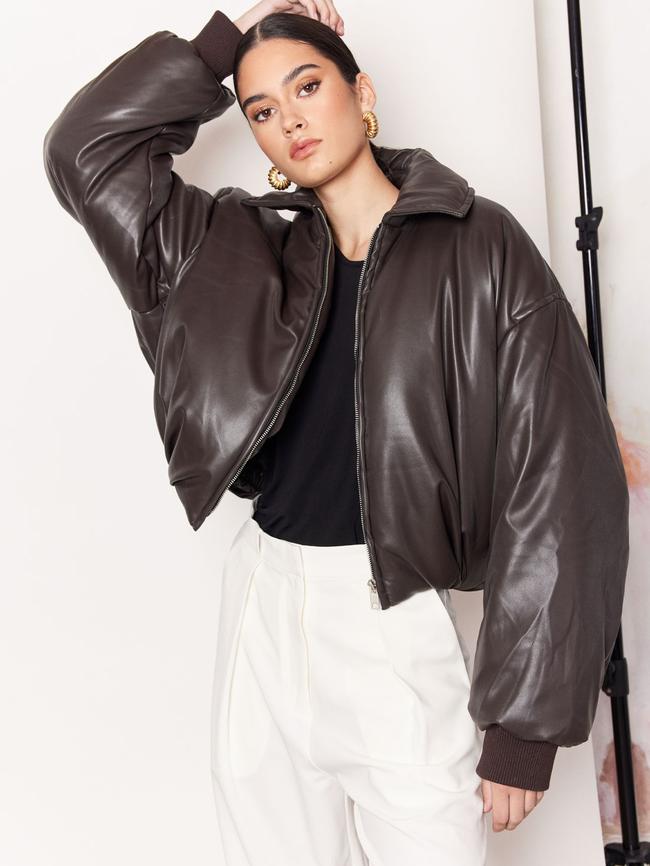 The bomber jacket is one of Emma Petterwood’s most popular designs. Picture: Supplied