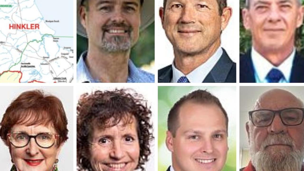 There are seven Hinkler candidates this election, including Andrew McLean (Greens), David Batt (LNP), Michael O’Brien (Independent), Trish Mears (Labor), Kerry Petrus (Family First), Tyler Carman (Pauline Hanson’s One Nation), Robert Blohberger (Trumpet of Patriots).