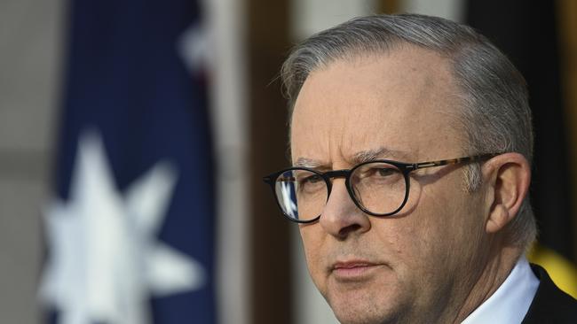 CANBERRA, AUSTRALIA, NewsWire Photos. JUNE 15, 2023: The Prime Minister Anthony Albanese and Minister for Home Affairs and Minister for Cyber Security Clare O'Neil hold a press conference at Parliament House in Canberra. Picture: NCA NewsWire / Martin Ollman