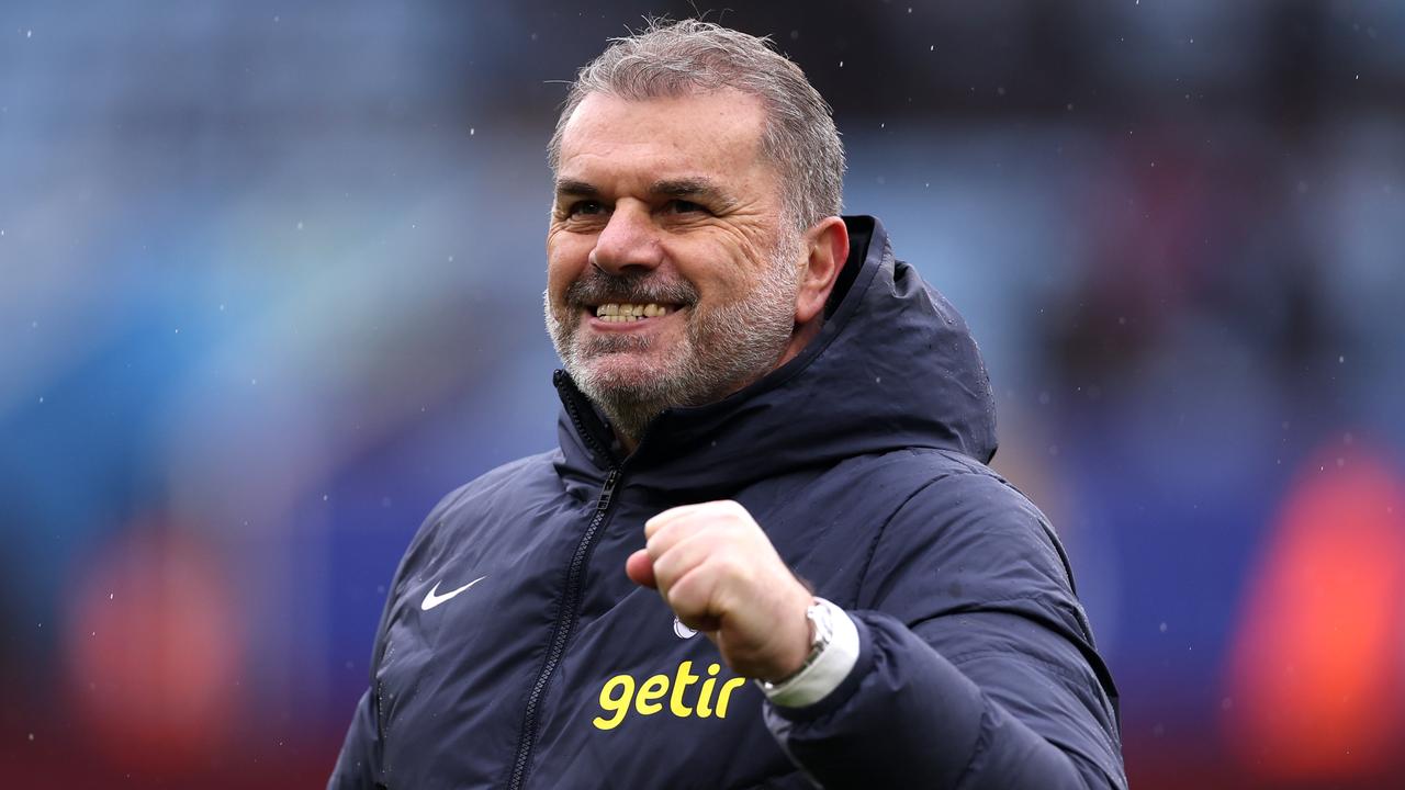 Ange Postecoglou will lead Tottenham out against Newcastle at the MCG in May. (Photo by Alex Pantling/Getty Images)