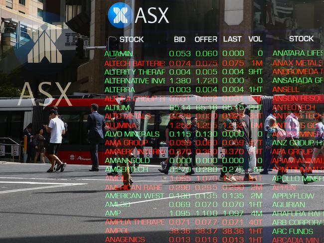 SYDNEY, AUSTRALIA: NewsWire Photos: MARCH 18 2024:  A general view of the digital boards at the ASX in Sydney. Picture: NCA NewsWire/ Gaye Gerard