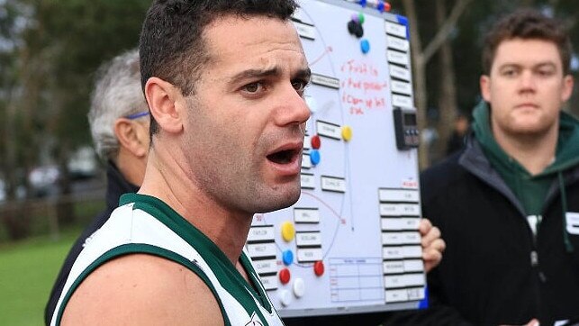 Forest Hill coach Justin Scicluna in the Eastern Football League (EFL). Picture: Davis Harrigan