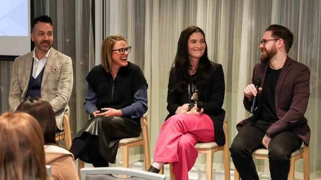 From left: René Migliore, managing director, 303 MullenLowe Perth; Haylee Felton, general manager of brand and marketing, RAC; Rebecca Smith, general manager, marketing, Brownes Dairy; Matt Nankivell, co-founder and creative director, Moonsail. Photo: The Australian/Colin Murty