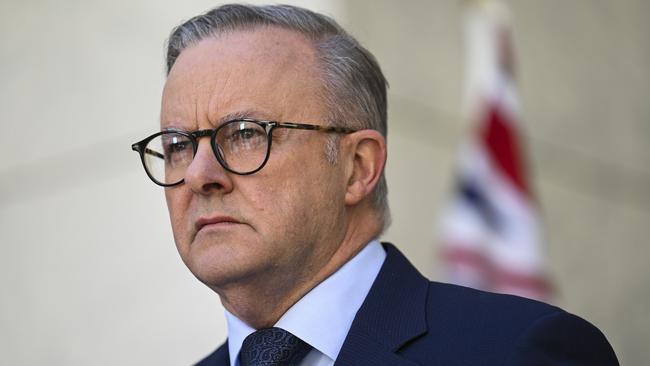 CANBERRA, AUSTRALIA, NewsWire Photos. OCTOBER 22, 2023: The Prime Minister, Anthony Albanese holds a press conference at Parliament House in Canberra. Picture: NCA NewsWire / Martin Ollman