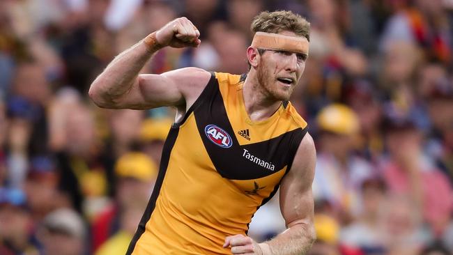 Hawthorn ruckman Ben McEvoy is pumped. Picture: AFL Photos