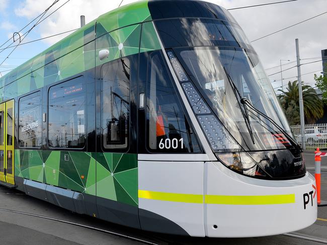 The new super sized E tram leaves the South Melbourne Depot.  Pic. Nicole Garmston