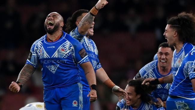 Samoa captain Junior Paulo has one more game to go in what has been a massive season for the Eels big man. Picture: Getty Images.