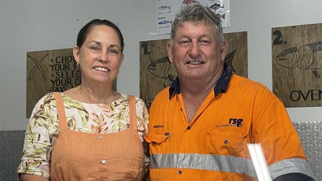 Mark and Debbie Ahern are passing on the seafood torch to Craig Wescombe and Julia Schultz as they sell Debbie's Seafood for millions. Photo: Fergus Gregg. January 30, 2025.