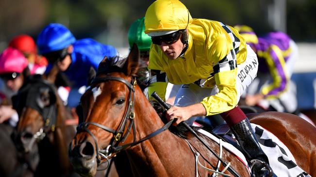 Rocha Clock was good behind Icebath in The Invitation last start. Picture: AAP