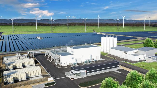 An artist’s impression of a hydrogen power station.