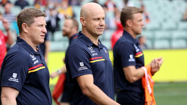 Matthew Nicks says Adelaide won’t make any rash decisions at the selection table this week after the Fremantle loss. Picture: James Elsby/AFL Photos via Getty Images