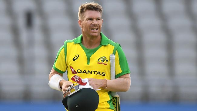 All eyes will be on David Warner, above, and Steve Smith when they step on to a South African cricket ground for the first time since the cheating scandal that shook the world. Picture: Gareth Copley/Getty Images for ECB