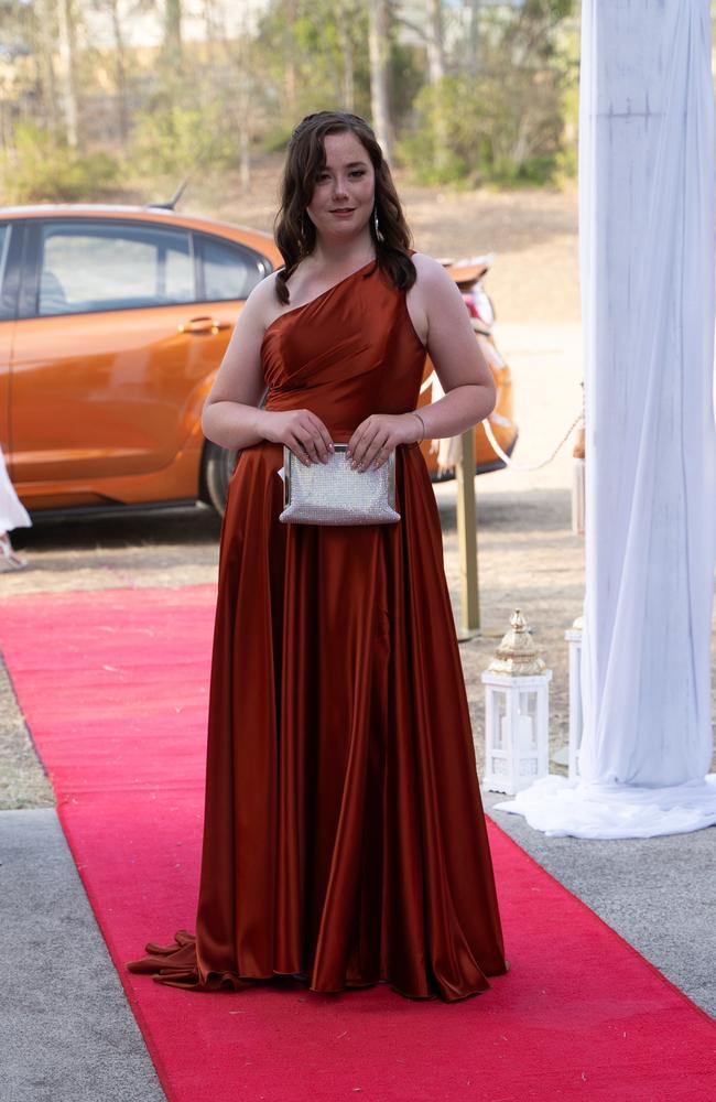 Ebony Morante arrives at the Gympie State High School formal 2023. November 16, 2023. Picture: Christine Schindler