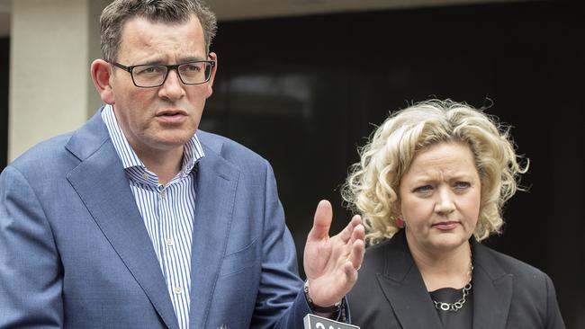 Victorian Premier Daniel Andrews and Workplace Safety Minister Jill Hennessy see new workplace laws as a government achievement. Picture: AAP