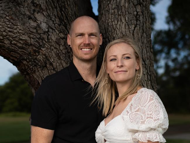 Dani and Scott White are expecting a baby after falling pregnant through an IVF cycle donation. Photo: Dan Peled Photography