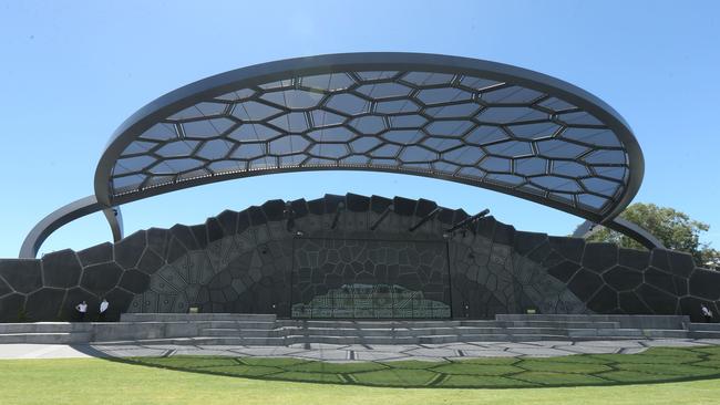 The centrepiece of the Home of the Arts — the Outdoor Stage. Picture: Mike Batterham
