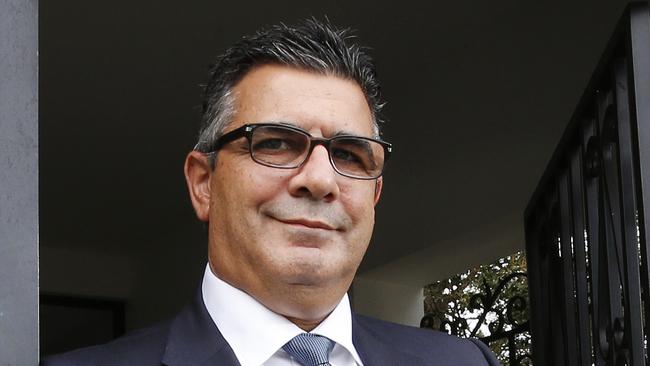 Former AFL chief executive Andrew Demetriou is joining the board of James Packer's Crown Resorts. Demetriou at home after the announcement. Picture: David Caird.