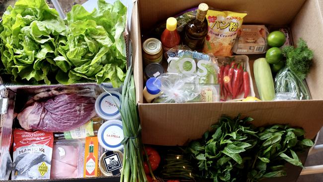 Cooking at Home with Matt Moran’s week one produce box. Picture: Supplied