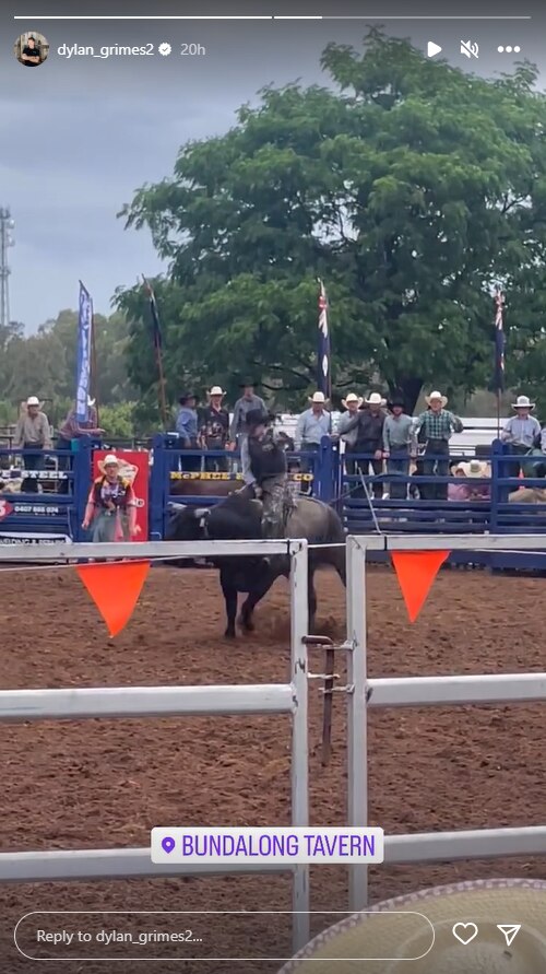 Richmond co-captain Dylan Grimes at a rodeo.