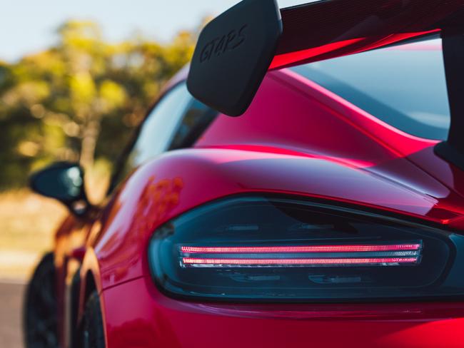 Iain Curry and Jules Lucht with the Porsche Cayman GT4 RS at Targa High Country.