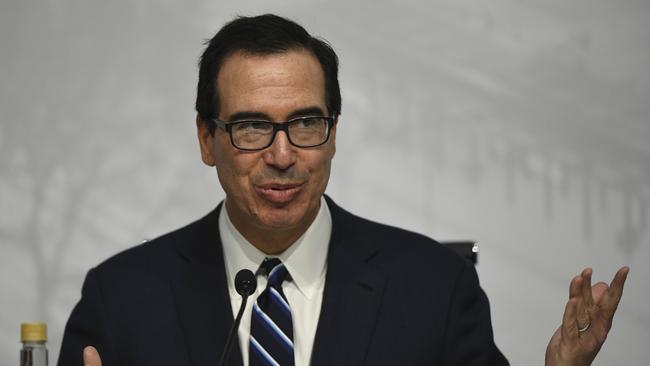 US Treasury Secretary Steven Mnuchin. Picture: AFP