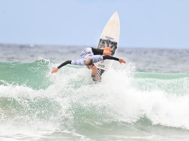 The finals of the boys individual events at the Australian Interschools Surfing Championships Friday May 24, 2024. Picture, John Gass