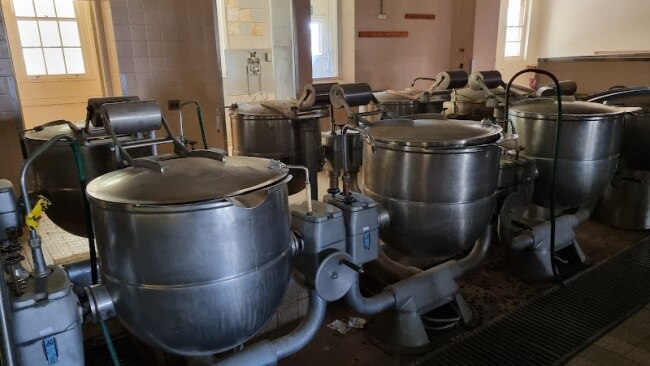 Inside the enormous kitchen, which once fed more than 1000 people. Picture: Kirrily Schwarz