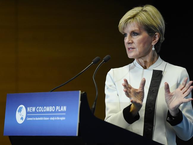 Diplomacy ... Minister Julie Bishop has been working hard to convince Russia to support the international criminal tribunal. Picture: Jake Nowakowski