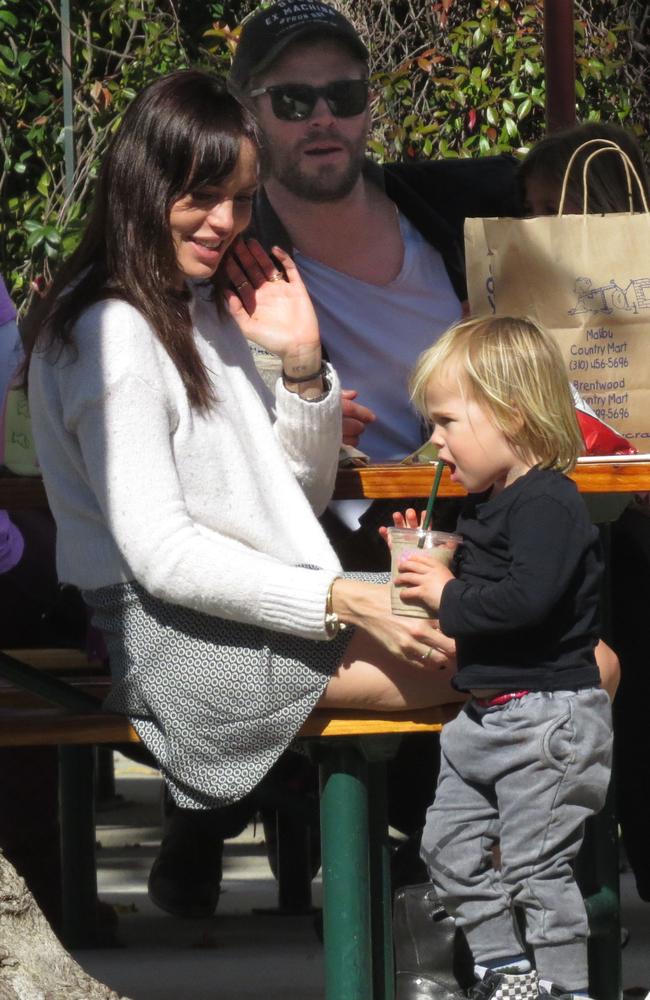 Spanish actor Marta Milans has been snapped hanging out with Chris Hemsworth and his family in LA. Picture: Splash News