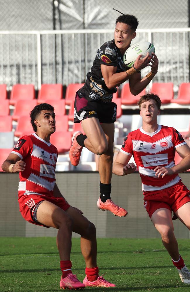 Up and away for Adaquix Luke of Marsden SHS Picture: Liam Kidston