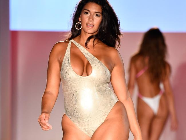 A model walks the runway during SWIMMIAMI Sports Illustrated Swimsuit 2018 Collection at WET Deck at W South Beach on July 22, 2017 in Miami Beach, Florida. Picture: Getty.