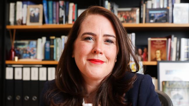 North Shore MP Felicity Wilson in her Neutral Bay office. Picture: Renee Nowytarger 25/08/22