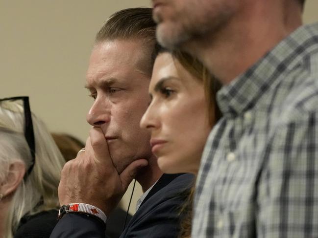 Stephen Baldwin, the brother of Alec Baldwin, with Hilaria Baldwin in court. Picture: Getty Images