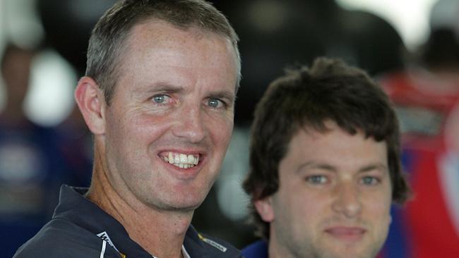 Simon Dalrymple (left) and Adrian Caruso, who is now at Greater Western Sydney, once spearheaded the Bulldogs’ recruiting team.