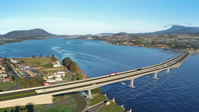 $112 million towards the Bridgewater bridge replacement (design pictured).