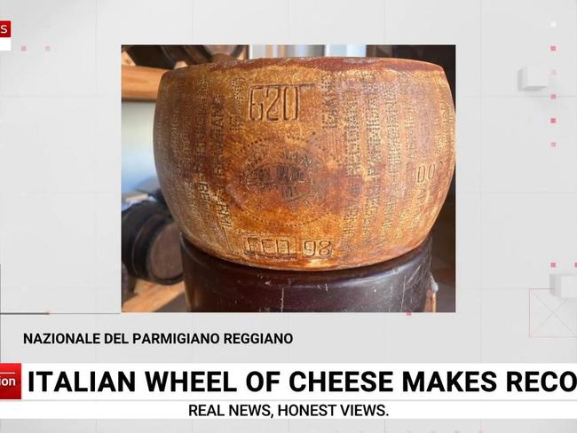 Italian wheel of cheese makes record
