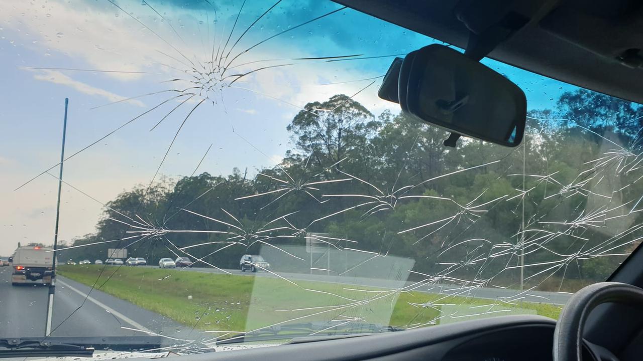 Early afternoon hail storms have lashed South East Queensland from Gold Coast to the Sunshine Coast, Picture Supplied