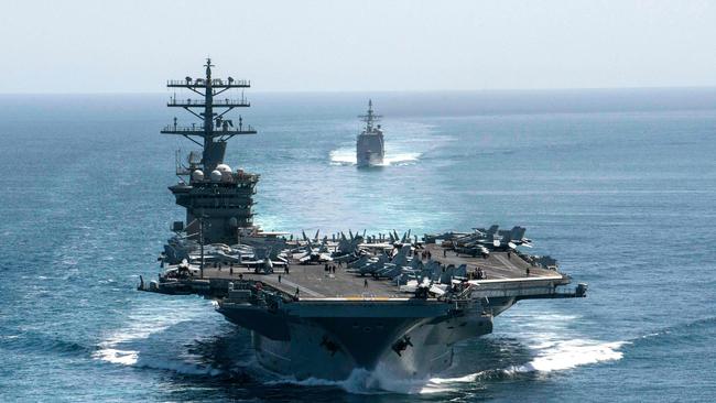 The aircraft carrier USS Nimitz. Picture: AFP