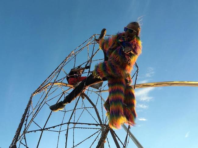 British model Cara Delevingne at the 2016 Burning Man Festival in the Black Rock Desert, Nevada. Picture: Instagram