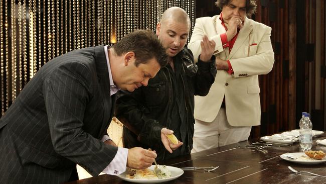 The former MasterChef judges doing their thing.