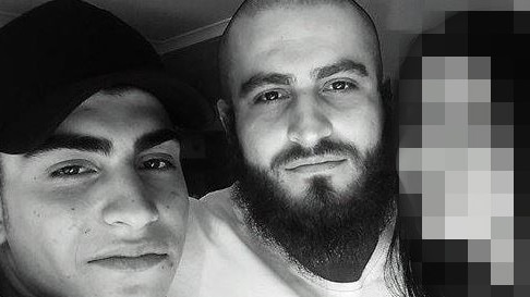 George Marrogi (centre) with his brother Jesse. Picture: Supplied