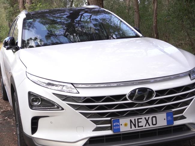 Joe Hildebrand test drives a Hyundai Nexo (Hydrogen car). Picture: Supplied