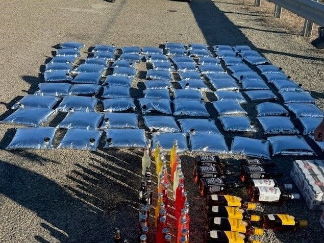 A haul of alcohol police believe was illegally bound for the APY Lands has been seized. Picture: SA Police