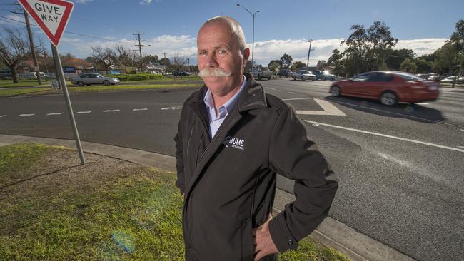 Jack Medcraft who is agitating for traffic lights at Barkly and Macedon St where there has been a series of collisions. Picture: Rob Leeson.